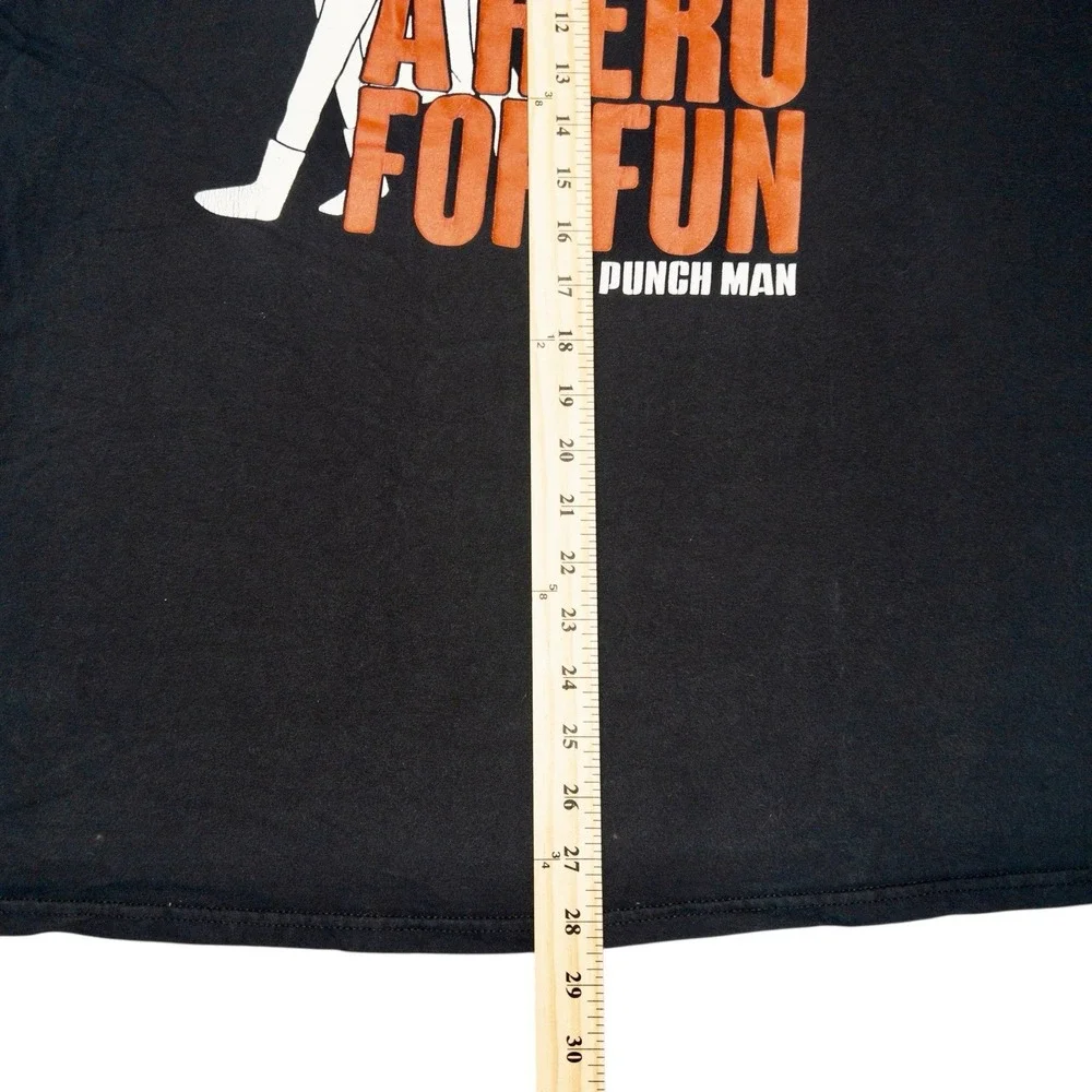 One Punch Man a Hero For Fun T-shirt 100% Cotton Black‎ Mens Unisex Size XL